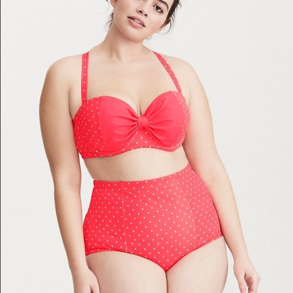 High Waisted Polka Dot Bikini